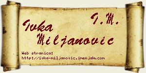 Ivka Miljanović vizit kartica